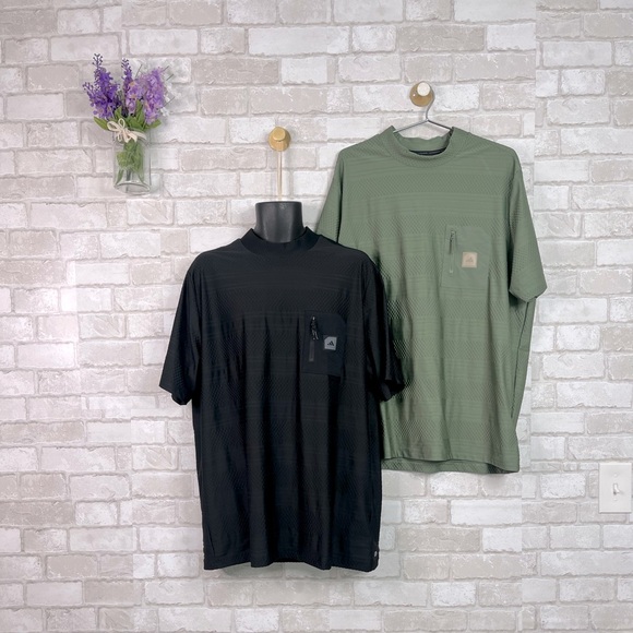 NWT Adidas ADX Pocket Polo Collarless Golf Shirts - Picture 1 of 15